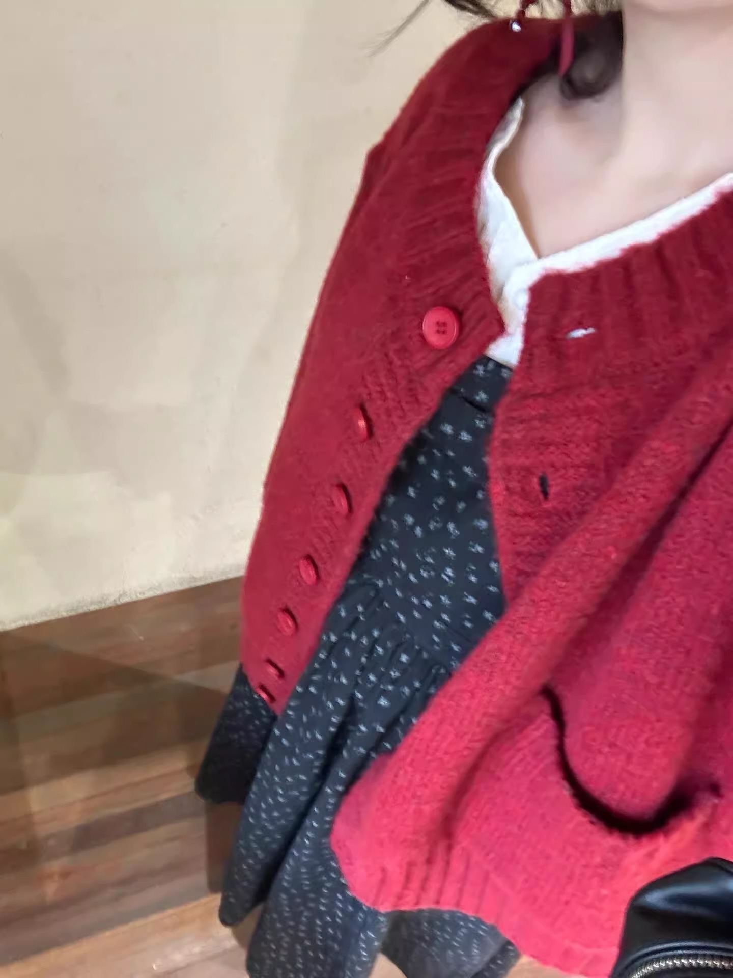 레드 레트로 게으른 스타일 느슨한 니트 카디건 스웨터 코트 여성 가을 겨울 한국 스타일 탑