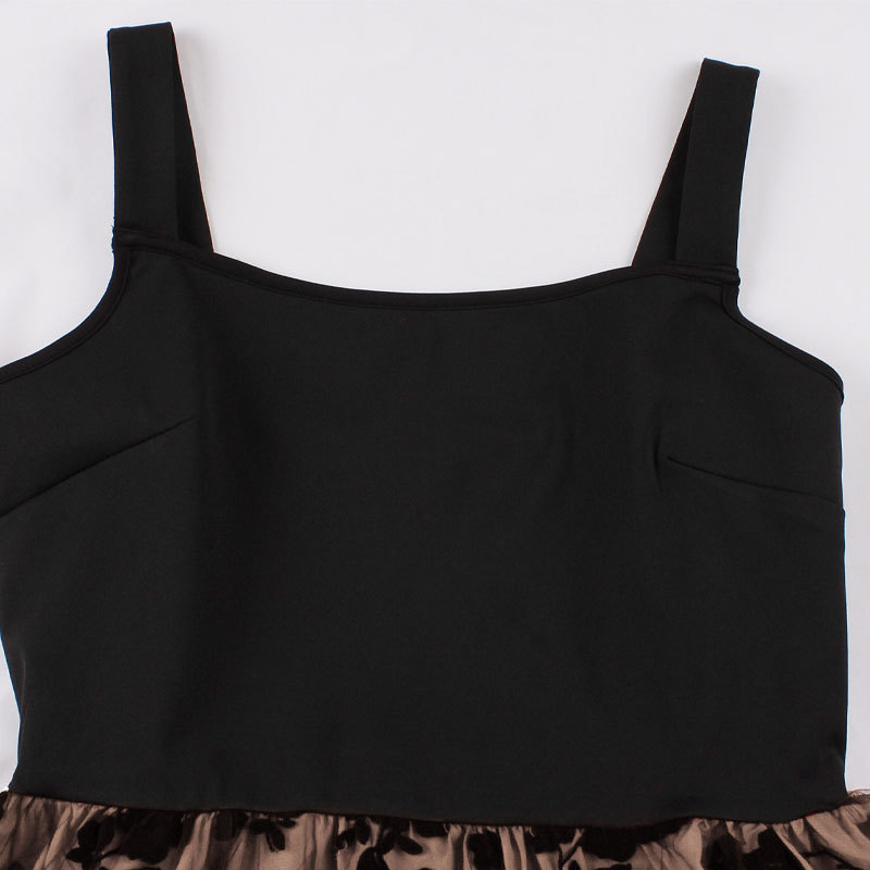 Women's Clothing sling one shoulder neck waist slim lady like medium length swing _mkmklike.com