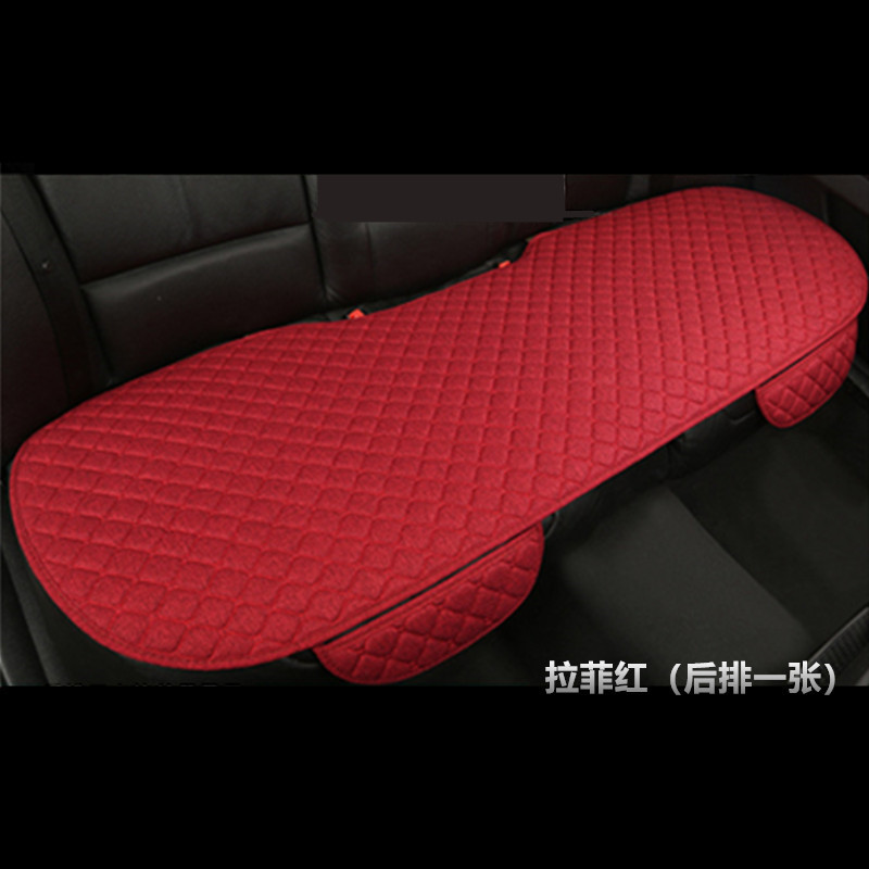 メーカーの自動車の座布団の四季の通気性の亜麻の3つのセットの四角の丸い点の刺繍の小さいモノリシックの通用の座布団|undefined