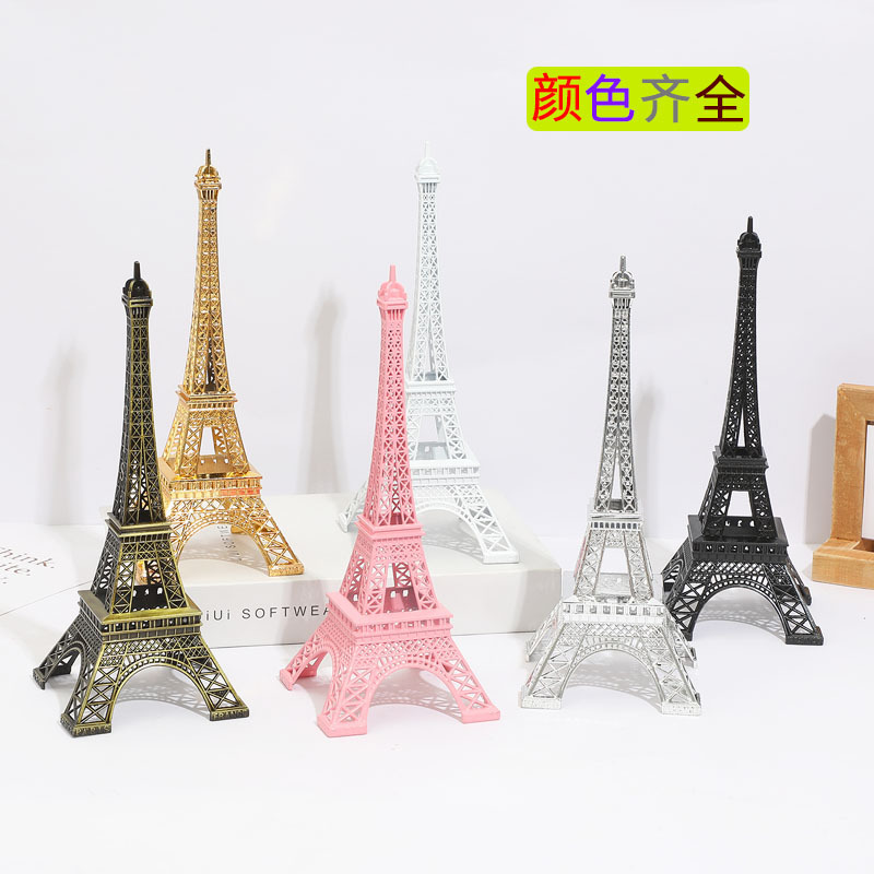 Cross-Border E-Commerce Multi-Color Optional Eiffel Tower Model European Crafts Travel Souvenirs Creative Ornaments