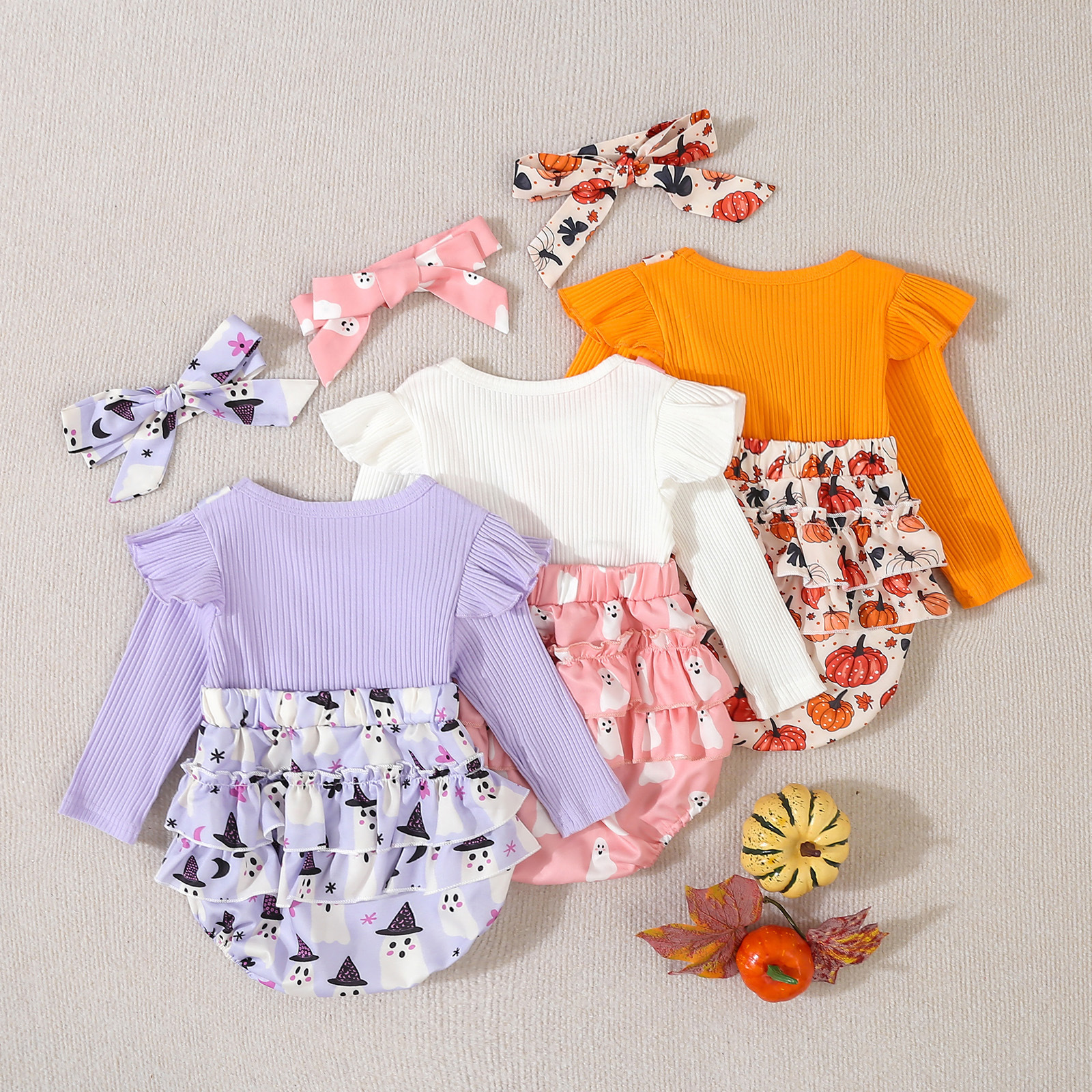 Abbigliamento per bambini, vestiti lunghi da arrampicata alla moda per neonati e bambini piccoli, set per neonati di Halloween_voghion.com