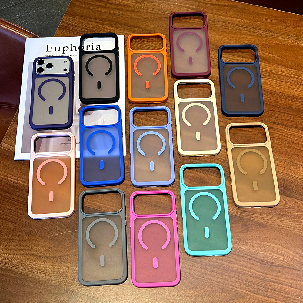 Tian Dun Magnetic Case for iPhone 17, Dopamine Translucent Matte Apple 16 Hard Case 15