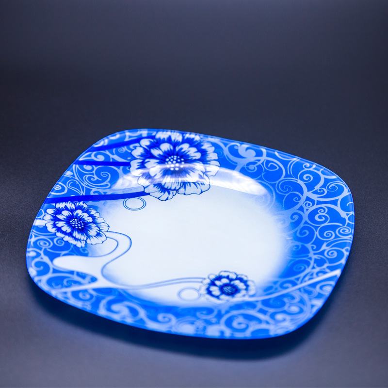 供应山东淄博热弯玻璃盘 批发钢化玻璃餐具盘 热弯变形盘