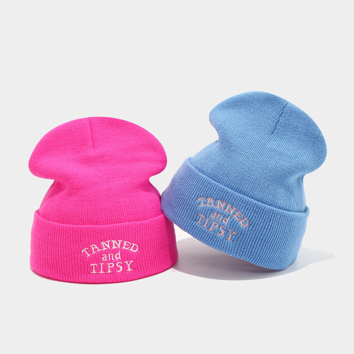 Otoño nuevo estilo simple letras bordadas sombrero de punto de moda europea y americana para hombres y mujeres callejera sombrero de lana caliente sombrero frío