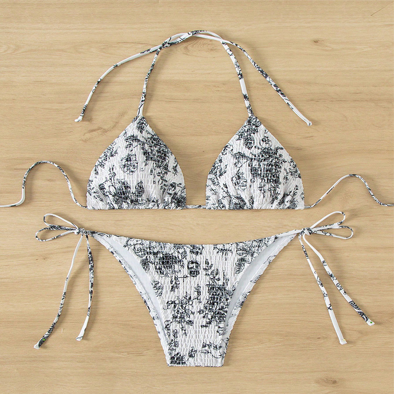 GraceChic Huludao Swimwear 2025 New European And American Sexy Floral Swimsuit For Women High-end Beach Bikini_voghion.com