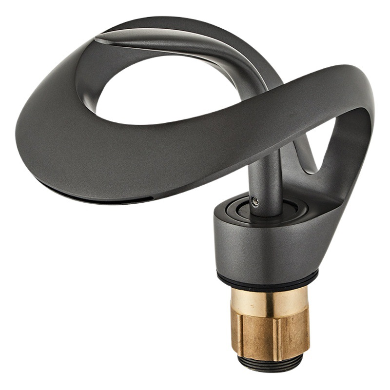 Creativo de un solo agujero cascada lavabo grifo caliente y frío baño gabinete lavabo grifo cobre hogar