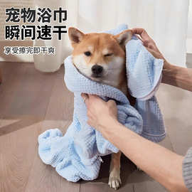 宠物吸水毛巾加厚速干泰迪比熊狗狗浴巾猫咪擦澡巾洗澡不粘毛猫猫