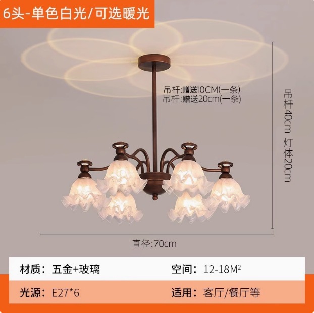 [full spectrum ra≥97] projection 6 heads l brown-72w three-color light