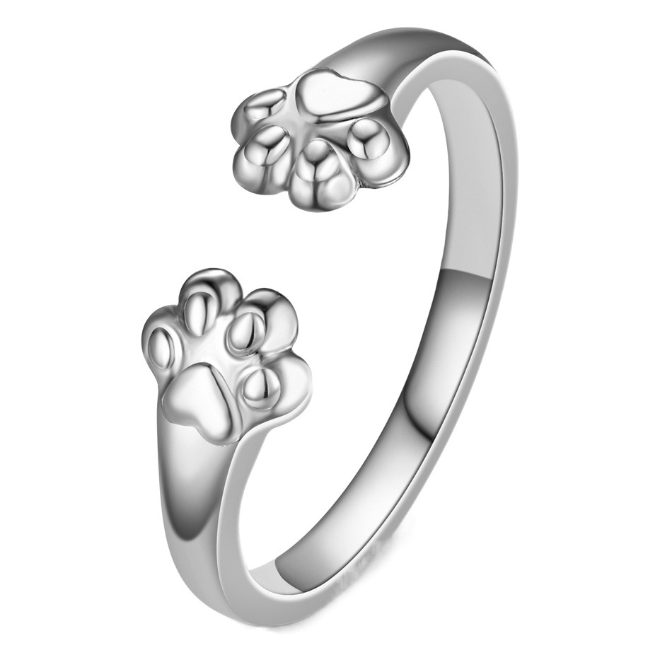 2024 European and American fashion new oil pressure cat claw opening room gold lady tail ring cross-border exclusive for manufacturers in large quantities