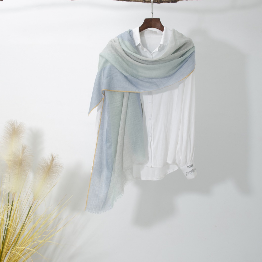 Mongolia interior ventas directas de fábrica LANA soluble en agua pura lana a cuadros teñidos con hilo Otoño e Invierno bufanda de mujer ligera