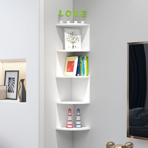 Household corner storage rack wall triangular wall hanging storage…