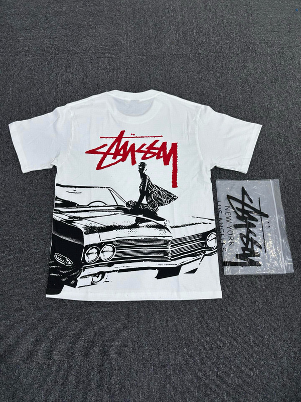 Stussy Stussy メンズ レディース 半袖 230g Tシャツ 夏 メンズ ルーズ ヘビーウェイト 高品質 Tシャツ スクリーン印刷|undefined