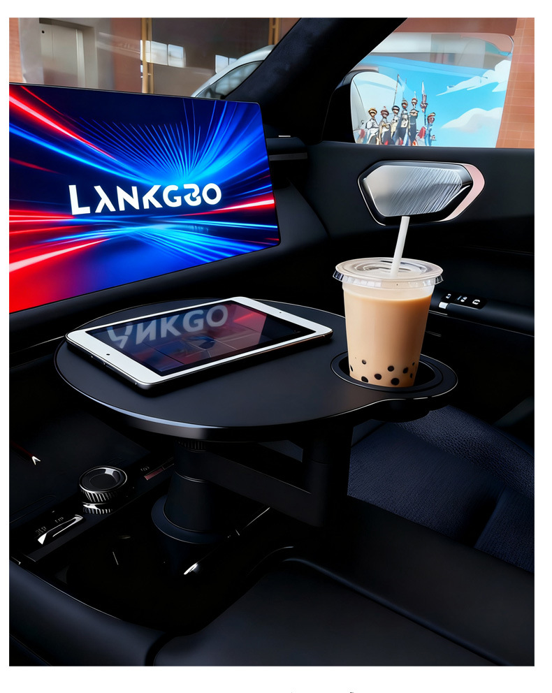 Universal Car Small Table, Ideal for Tesla and Lynk & Co, Dedicated for Work, Dining, and Leisure in the Car