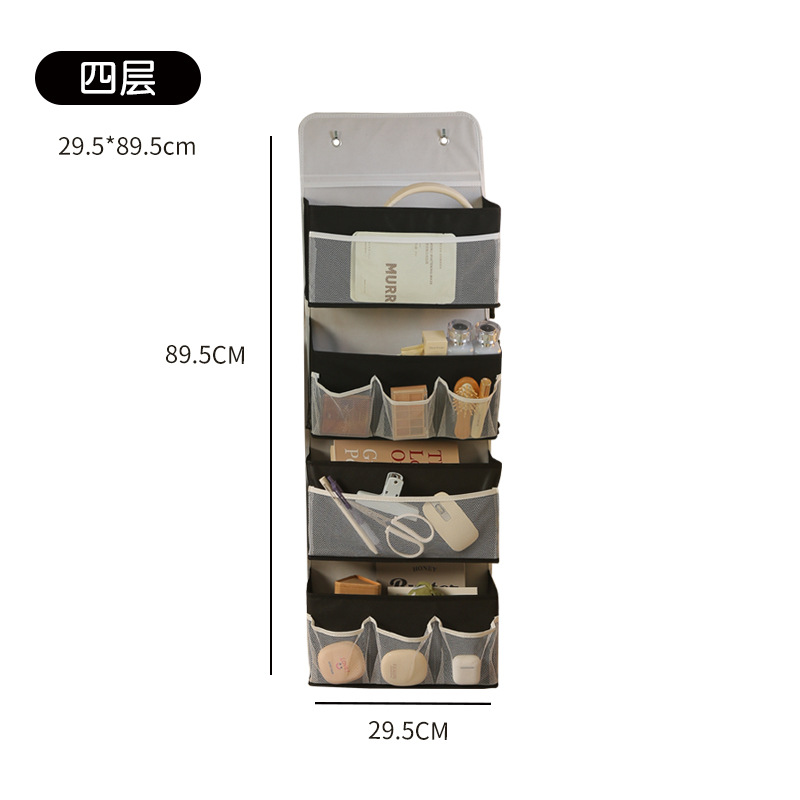 Bolsa de almacenamiento de dormitorio multifuncional, bolsa de almacenamiento de artículos diversos de almacenamiento de armario plegable, bolsa colgante de almacenamiento de tela trasera de puerta de varias capas