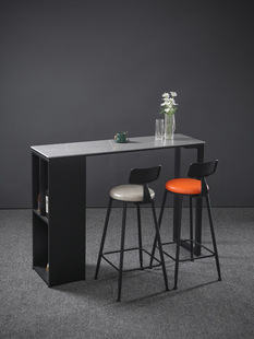 Italian-style Light Luxury Rock Board Living Room Partition Bar Table Home Kitchen Wall High-foot Table Marble Balcony Long Table