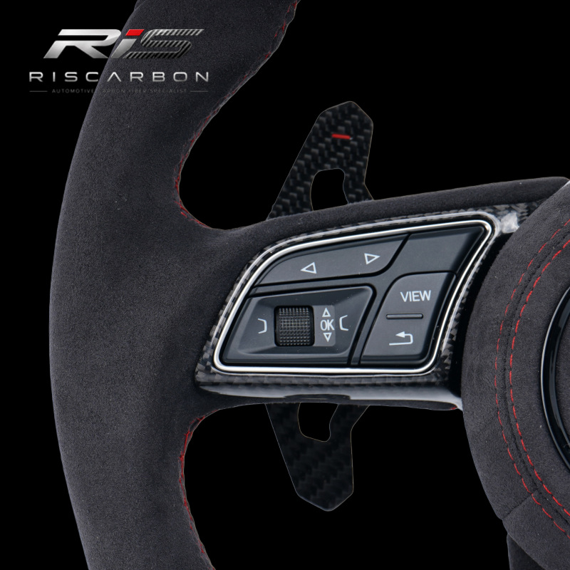 Suede leather steering wheel with LED lights compatible with Volkswagen Audi Golf MK7/MK7.5 GTI/R B8A7B9
