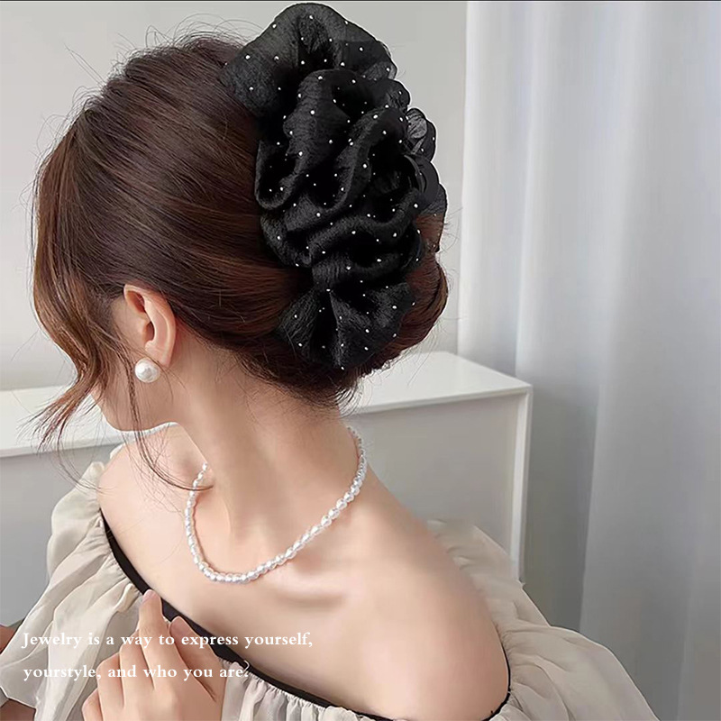 2025 新しい女性用セロハンヘアクリップ、ハイエンドサマーリボンシャーククリップ、ヘアボリュームヘアクリップ、ヘッドバンド|undefined