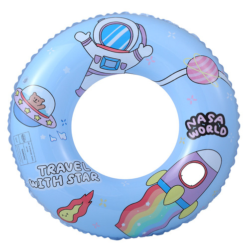Xiaolu New Product Children's Inflatable Swimming Ring Cute Cartoon Rabbit Astronaut Swimming Ring PVC Lifebuoy Underarm Ring