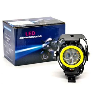 Motorcycle External Led Spotlight, Flashing Laser Cannon, Mini U7 Angel Eye, Super Bright Headlight, Electric Vehicle Modification