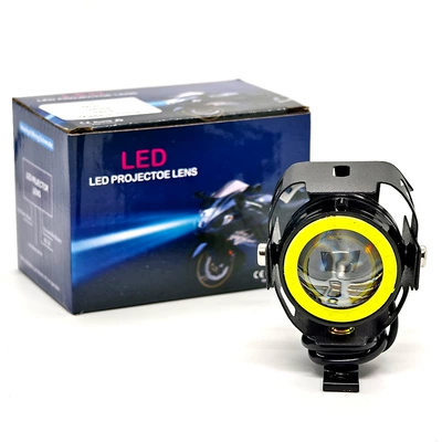 Motorcycle External Led Spotlight, Flashing Laser Cannon, Mini U7 Angel Eye, Super Bright Headlight, Electric Vehicle Modification