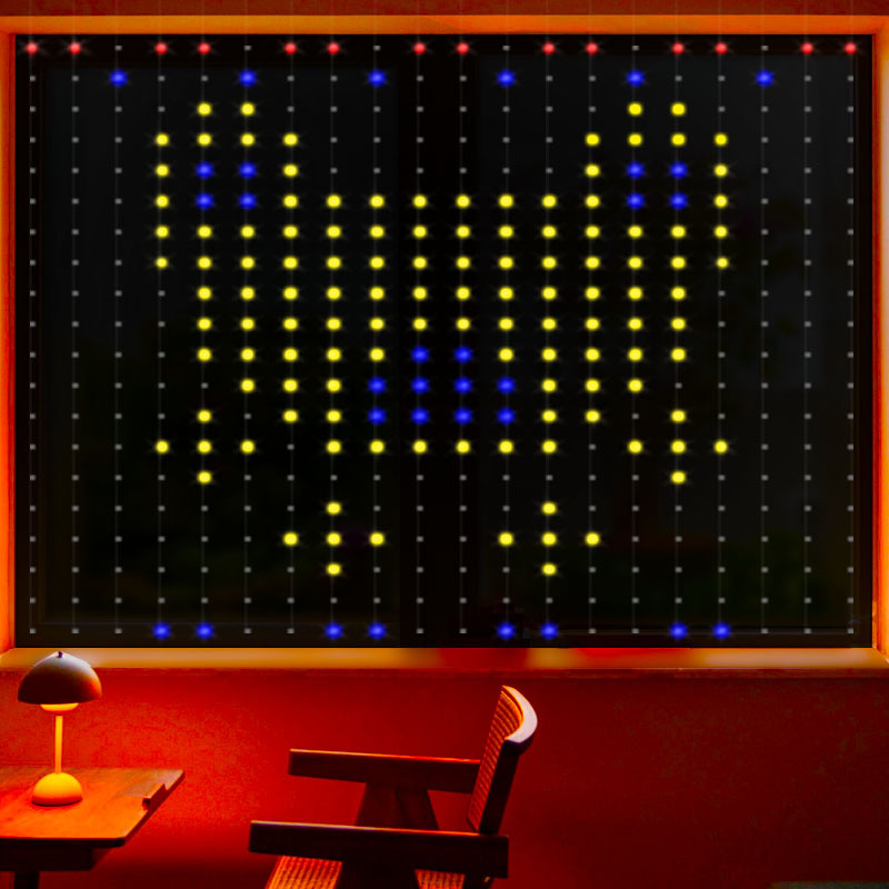 Lámpara de cortina inteligente RGB iluminación de color punto de control de piel Lámpara de línea de control APP LED atmósfera decoración Lámpara de color DIY Lámpara programable
