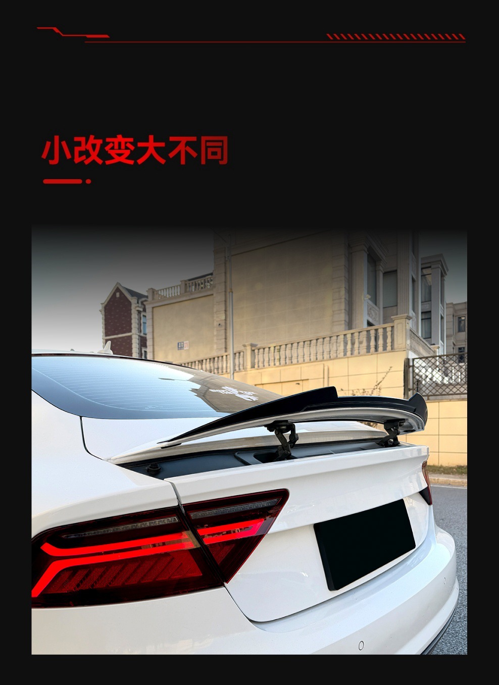 Suitable for 2011-2017 Audi A7 S7 C7 M4 Models Rear Spoiler Wing Modification Parts