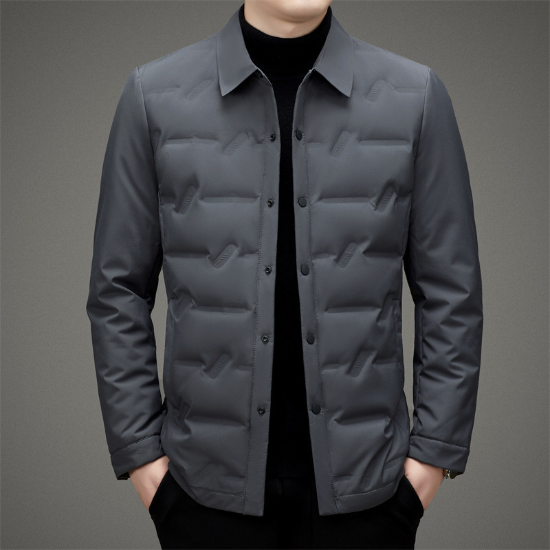 Men's light down jacket short winter new Korean version of loose casual youth lapel coat wholesale