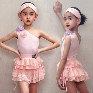 Faz Kidsren's New High-End Performance Dance Skirt Performance Clothing Kidsren's Internet Celebrity Collection Training Clothing Girls Latin Dance Clothing