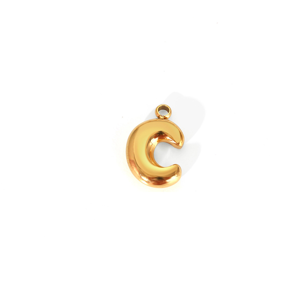 2g Weight Pendant Jewelry Making Type 12*8mm Jewelry Making Size DIY Jewelry Accessories Classification 1 Piece Quantity 304 Stainless Steel Material Letter Pattern All Seasons Season Polishing Design Vacation, Simple Style Style 1 Piece 12*8mm 304 Stainless Steel Letter Pendant 6