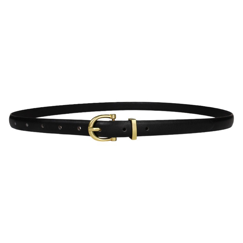 Cinturón fino de las mujeres simple retro estilo coreano pantalones cinturón mujer estudiante moda Harajuku moda en línea Hongtong diligente estilo pantalones cinturón