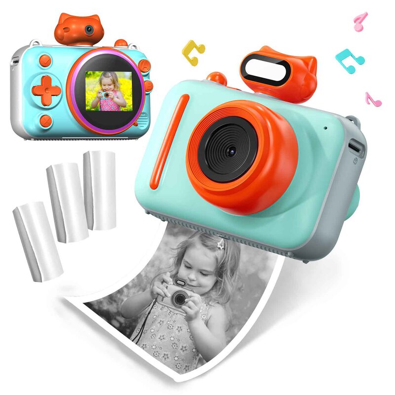 Cross-border game machine children's camera multi-function photo video HD display cartoon digital thermal printing camera