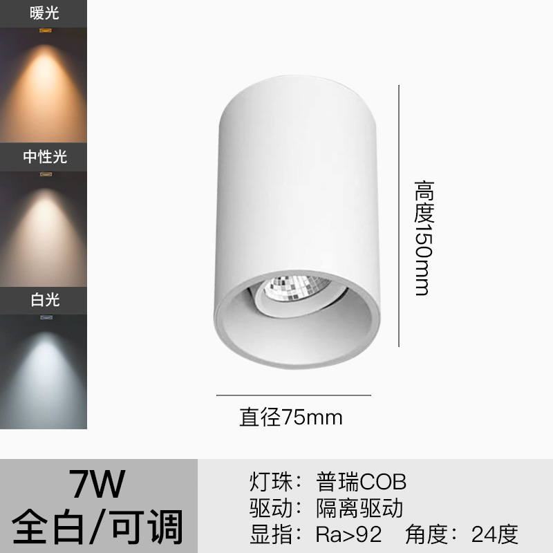 Montado en abierto COB Spotlight ángulo ajustable profundo antideslumbrante led downlight hogar sala de estar Fondo pared techo lámpara de techo redondo