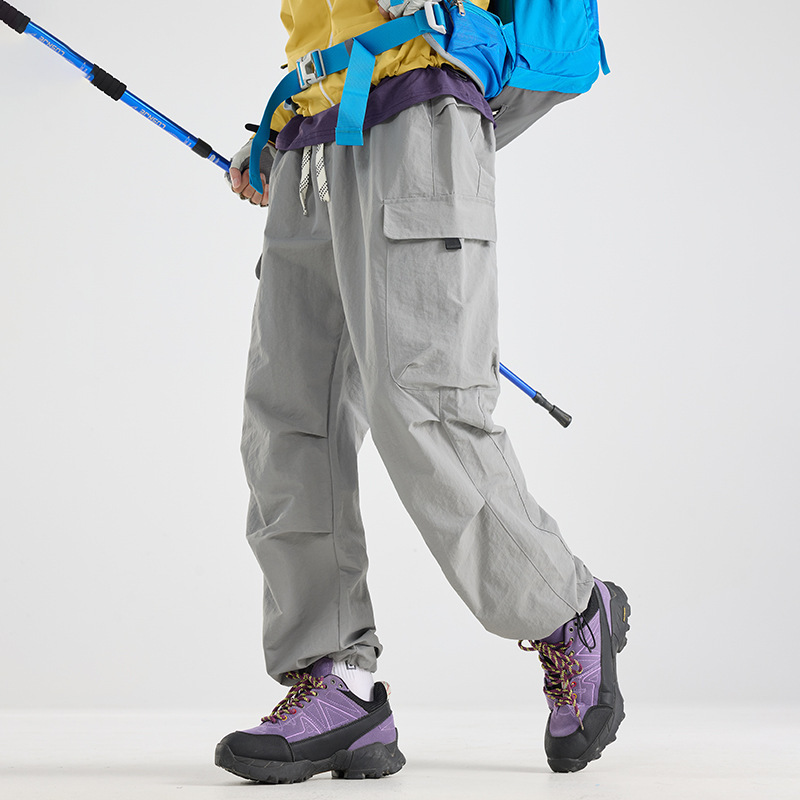 Mountain-Style Spring and Autumn New Outdoor Softshell Windproof Sports Pants for Men and Women, Hiking and Mountaineering Pants, Workwear Pants, Trendy