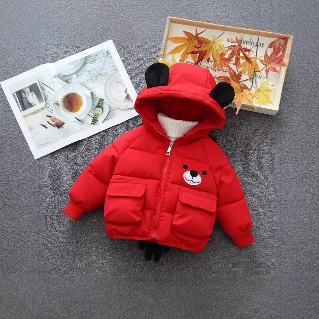 宝宝婴儿套装加厚保暖羽绒棉服男童冬装棉袄小童保暖冬季棉衣外套
