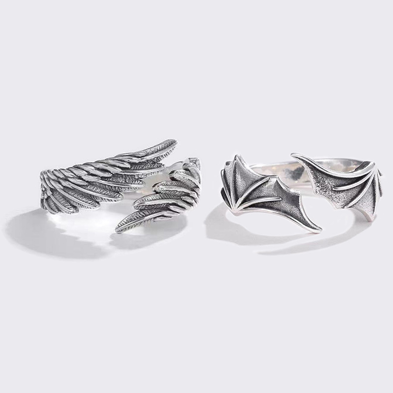 Fashion Wings Alloy Plating Couple Open Ring 1 Piece display picture 3