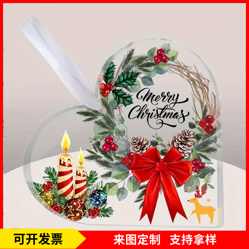 跨境新款圣诞节亚克力桌面装饰品摆件圣诞节送家人朋友同事的礼物
