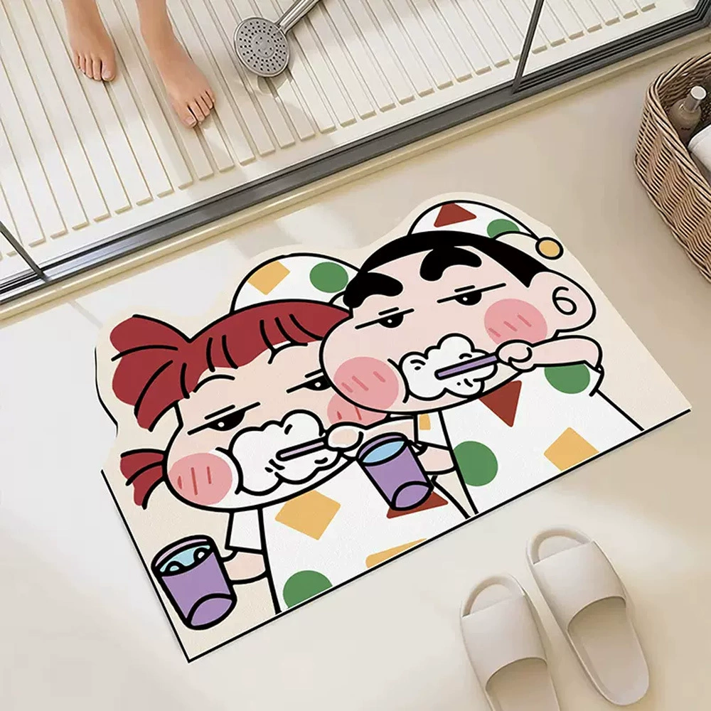 Мультяшный цветник маленький новый диатомовый грязевой коврик для ванной комнаты коврик для ванной комнаты всасывающий коврик для ног