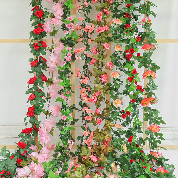 Simulation Rose Vine Wall -mounted Silk Flower 45 heads decorate…