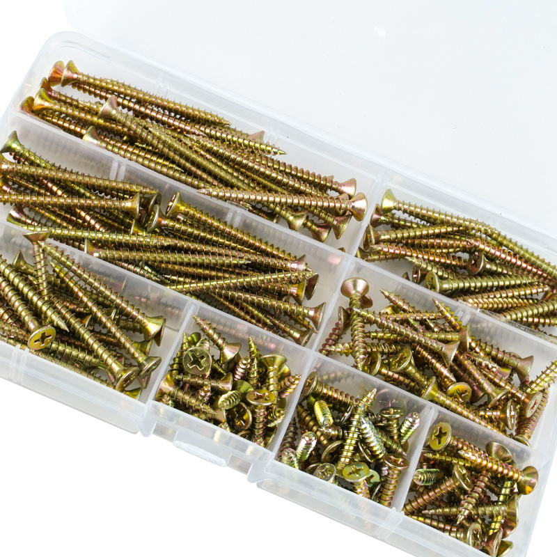 カラー亜鉛メッキ繊維板釘家具ねじセット十字沈頭自攻木ねじケースm3.5/m4|undefined