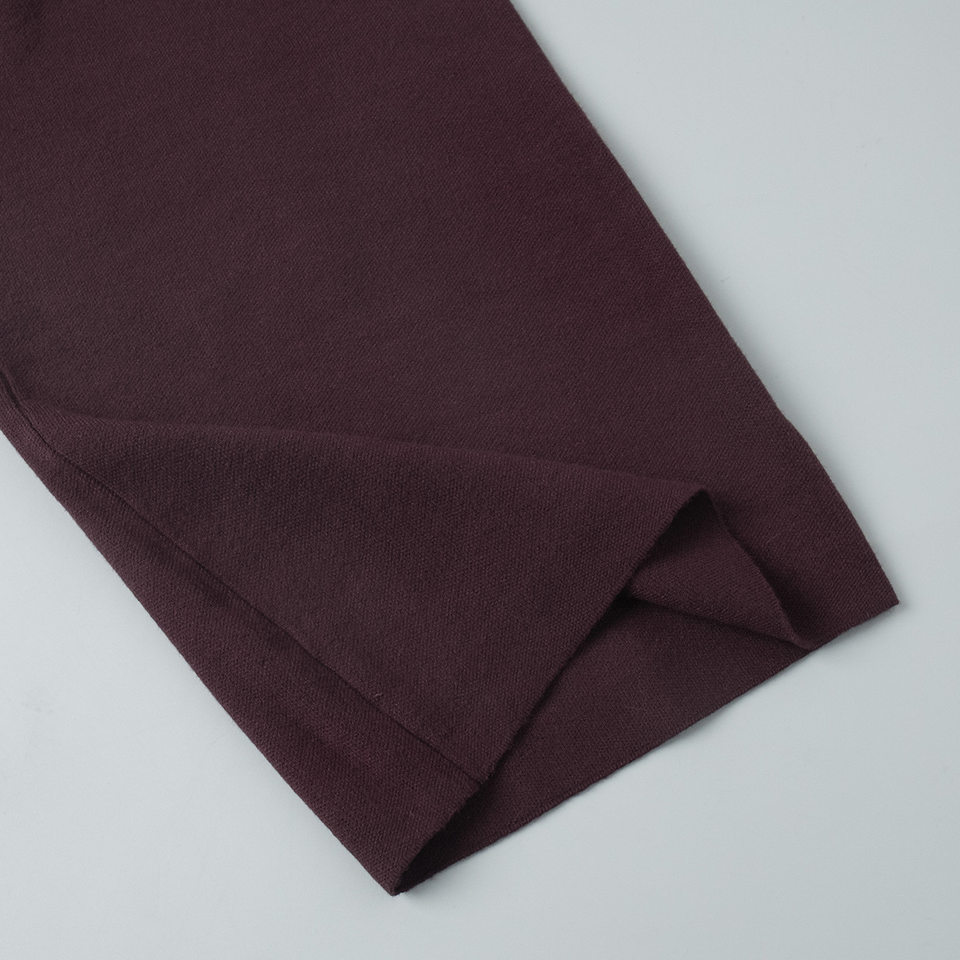 Bộ len dệt kim nữ áo cardigan tay dài quần dài màu trơn — Màu nâu, màu xám, mơ chi tiết 26