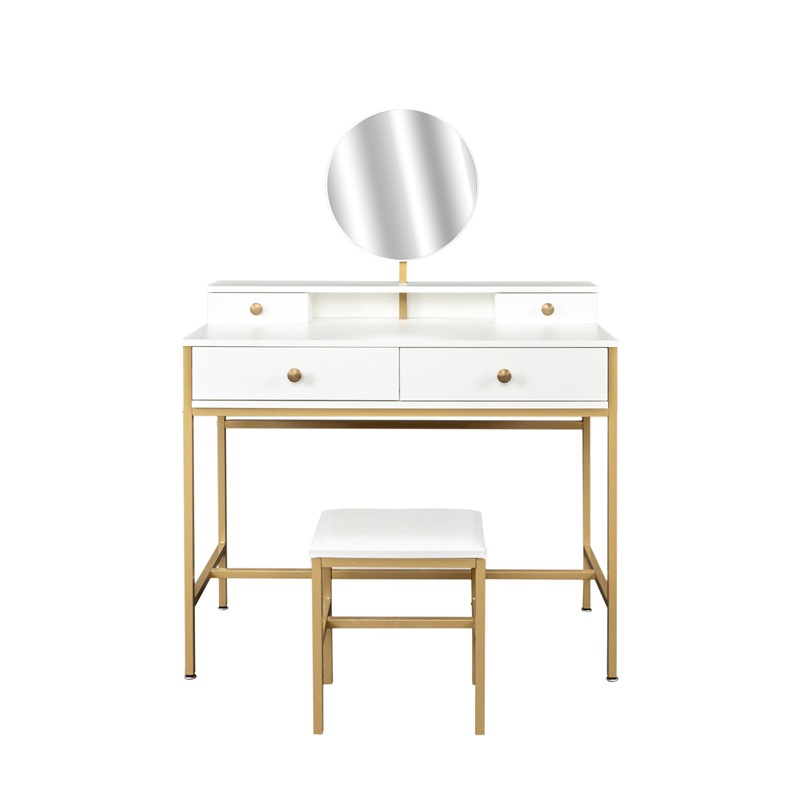 Luz de lujo tocador dormitorio moderno simple mesa de maquillaje pequeño ins estilo nuevo pequeño apartamento pequeño tocador con espejo
