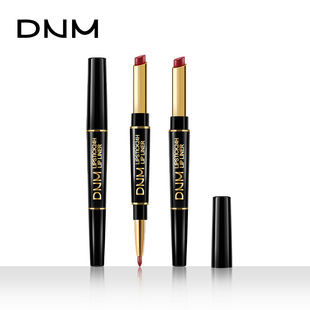 DNM double head lipstick lip liner pearlescent matte color waterproof lipstick lip pen cross-border exclusive