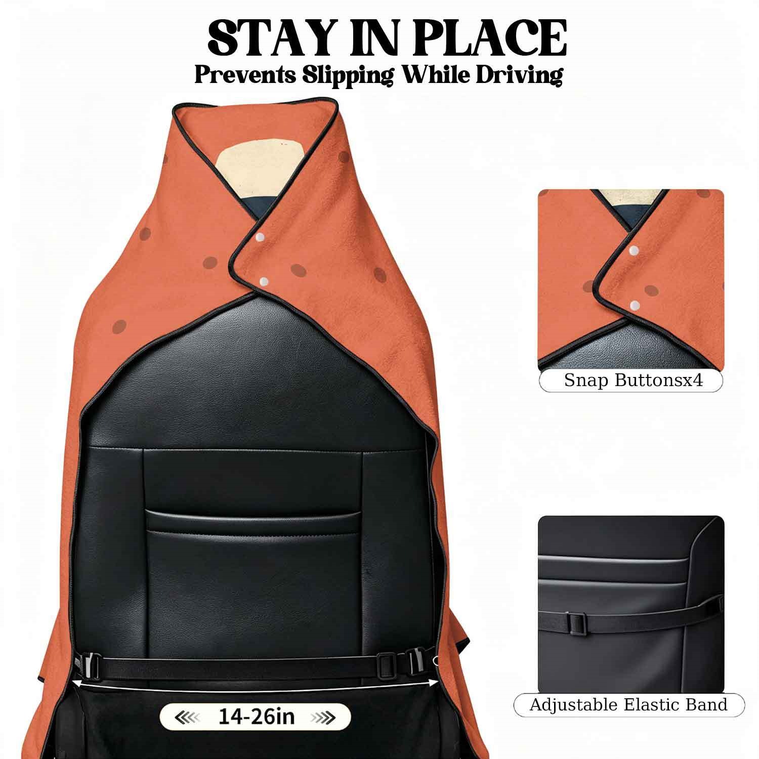 Summer bath towel and car seat cover 2-in-1, ultra-fine fiber outdoor beach and car dual-use universal seat cushion