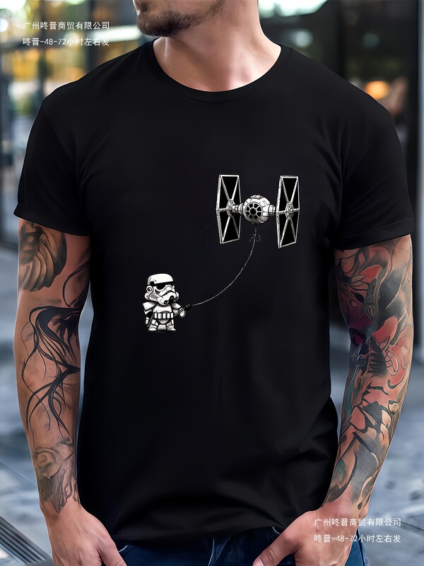 [Authorized] Star Wars Star Wars Series T-Shirt Men's Short-Sleeved Round Neck Couple T-Shirt Summer Men's Style