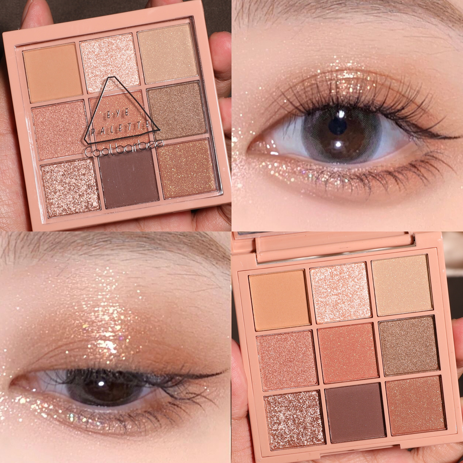 Autumn and Winter Nine-Color Eyeshadow Palette Earth-Tone Daily Light Makeup 2023 New Milk Tea Gray Pink Orange Brown Pumpkin Color Eyeshadow