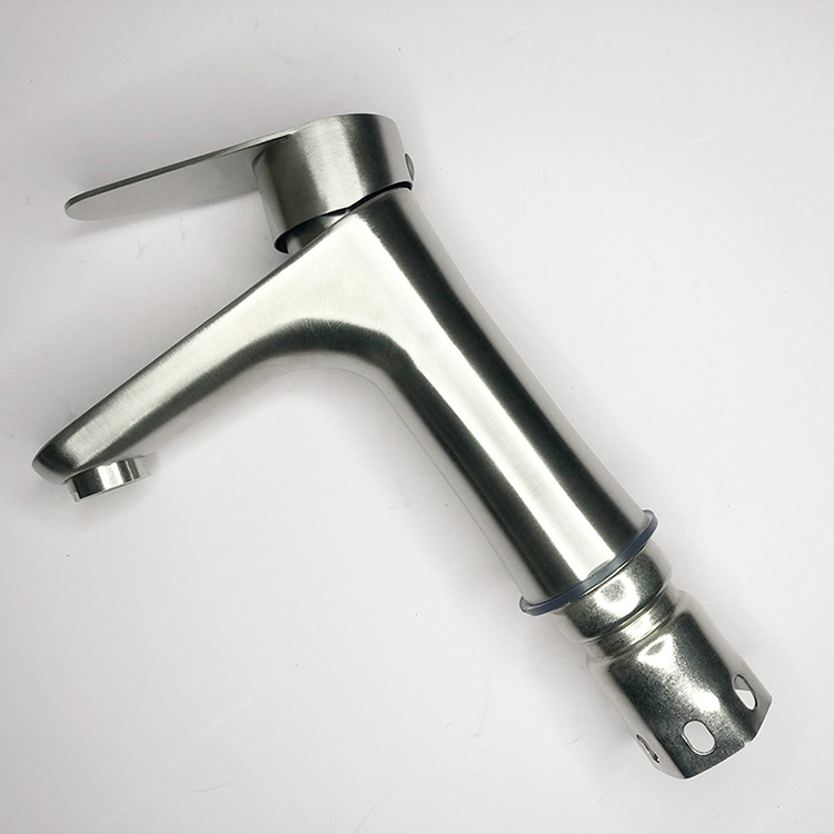 304 stainless steel basin faucet hot and cold small waist bathroom counter top basin hot and cold anti-freeze single hole household