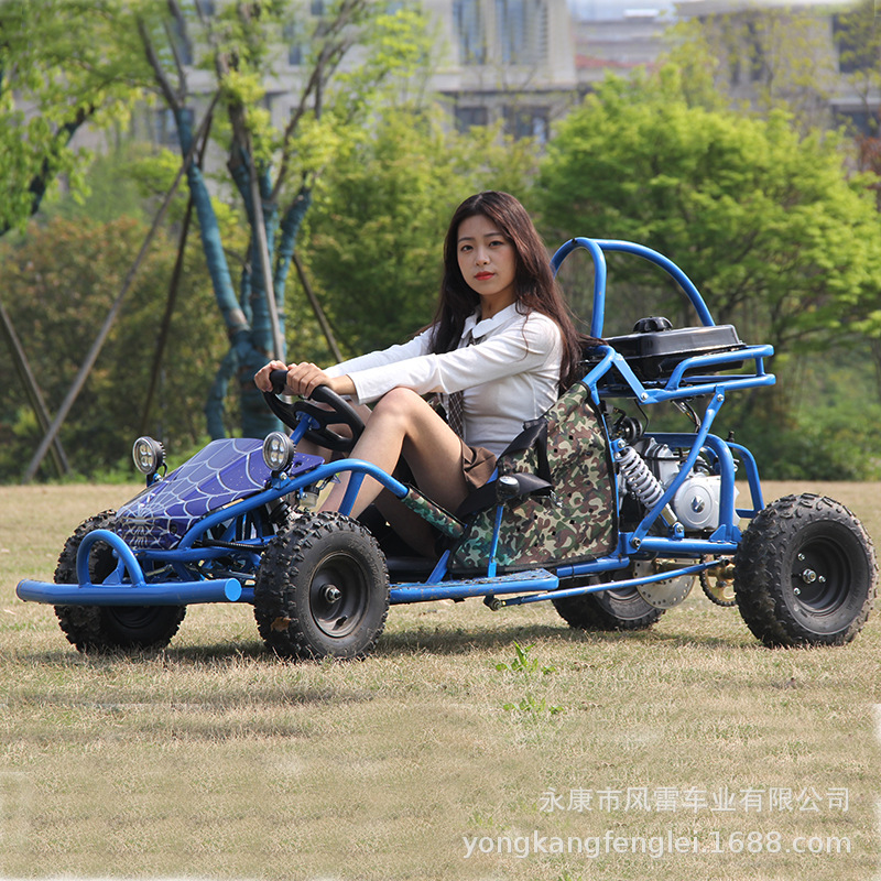 Kart Todoterreno de Cuatro Ruedas de Hierro y Plástico con Transmisión por Cadena