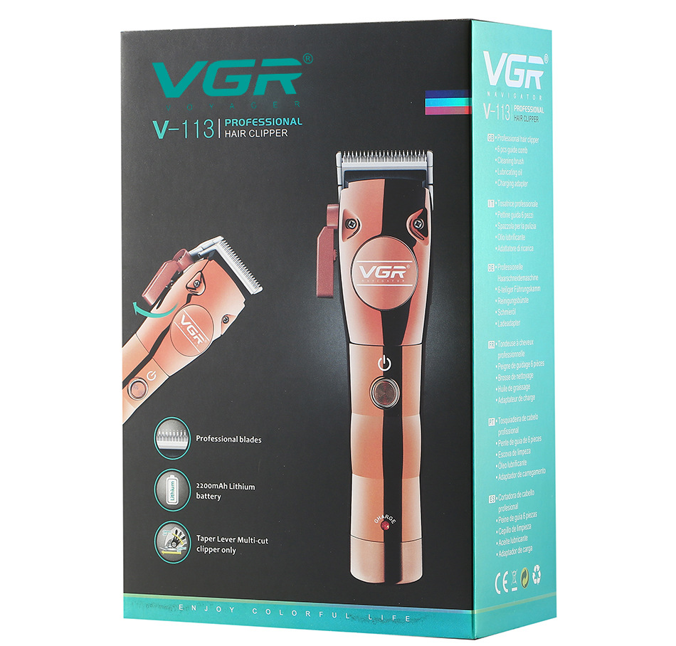 Cortapelo eléctrico profesional de metal recargable para afeitar_voghion.com