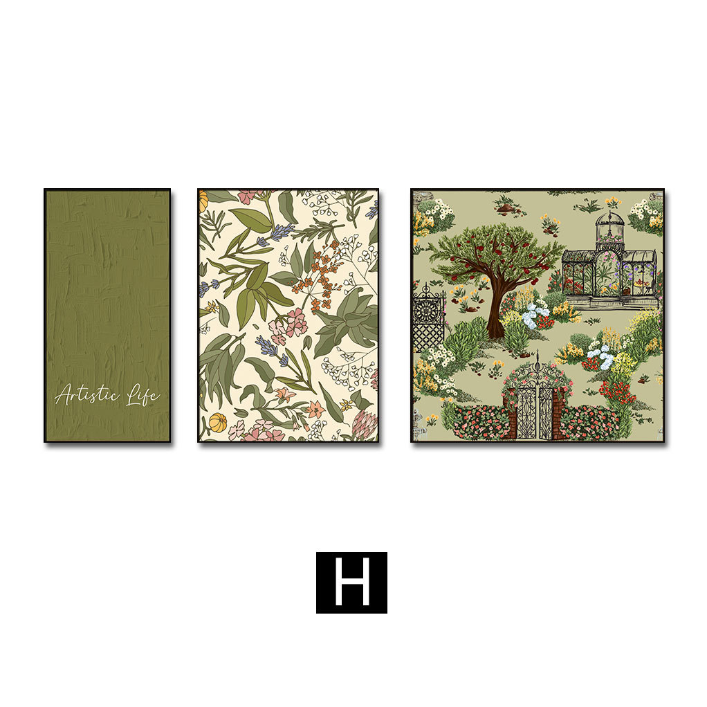 Sala de estar Sofá Fondo pared Pintura decorativa Pintura triple Colgante Pintura de diamantes estrella de cuero Estilo crema Pintura abstracta