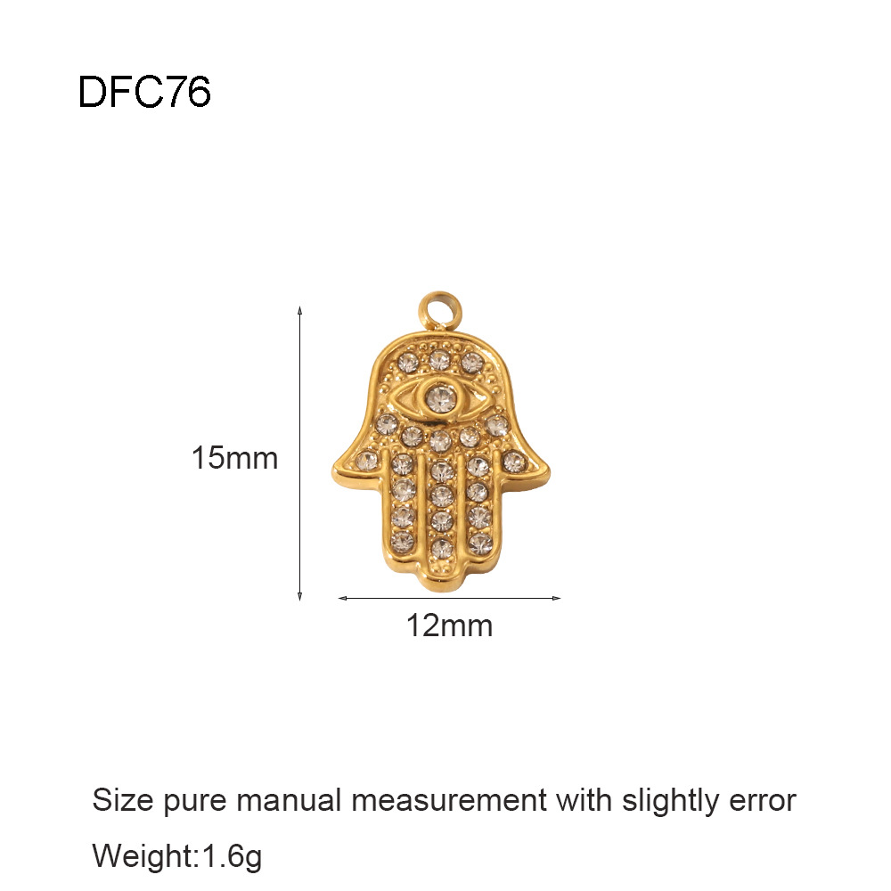 3g Weight 0.03µm-0.05µm Gold Plating Thickness PVD Coated Gold Plating Process Pendant Jewelry Making Type 15*12mm, 20mm, 24*14mm Jewelry Making Size 18K Real Gold Plated Plating Material 1 Piece Quantity 304 Stainless Steel Material Geometric, Palm, Eye Pattern Casual, Simple Style, Streetwear Style Plating, Inlay Craft 1 Piece 15*12mm 20mm 24*14mm 304 Stainless Steel Geometric Pendant 9